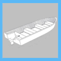 Persenning Ruder-/Fischerboot