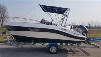 Preview: Bimini Top mit Geräteträger für Motorboote Breite 145cm bis 190cm