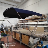 Preview: Bimini mit Geräteträger "Strange". Breite 200cm