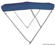 Preview: Edelstahl Bimini Top Osculati 245-255cm Breite
