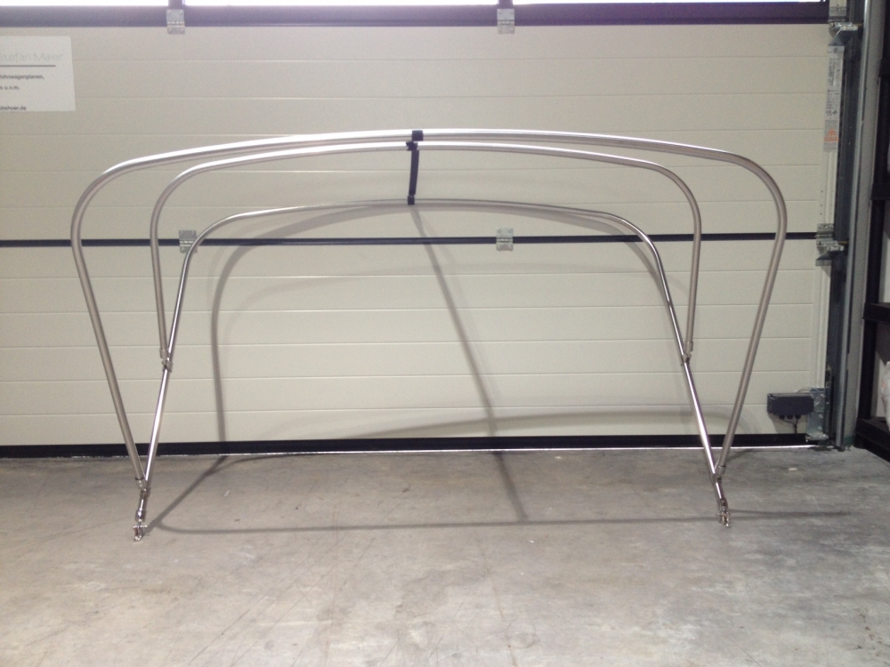 Bimini Gestänge niedrig mit 3 Stangen Breite 150cm