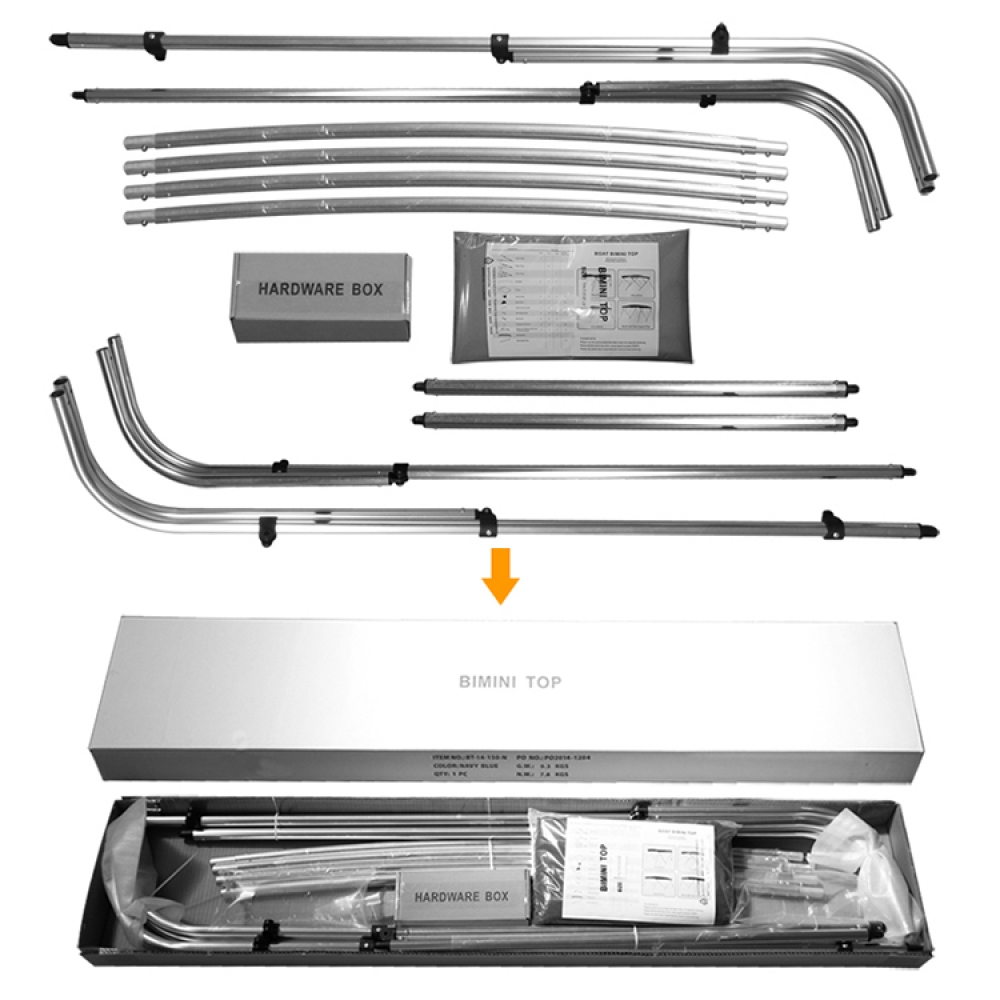 4 Stangen Bimini Top 185-198cm Breite