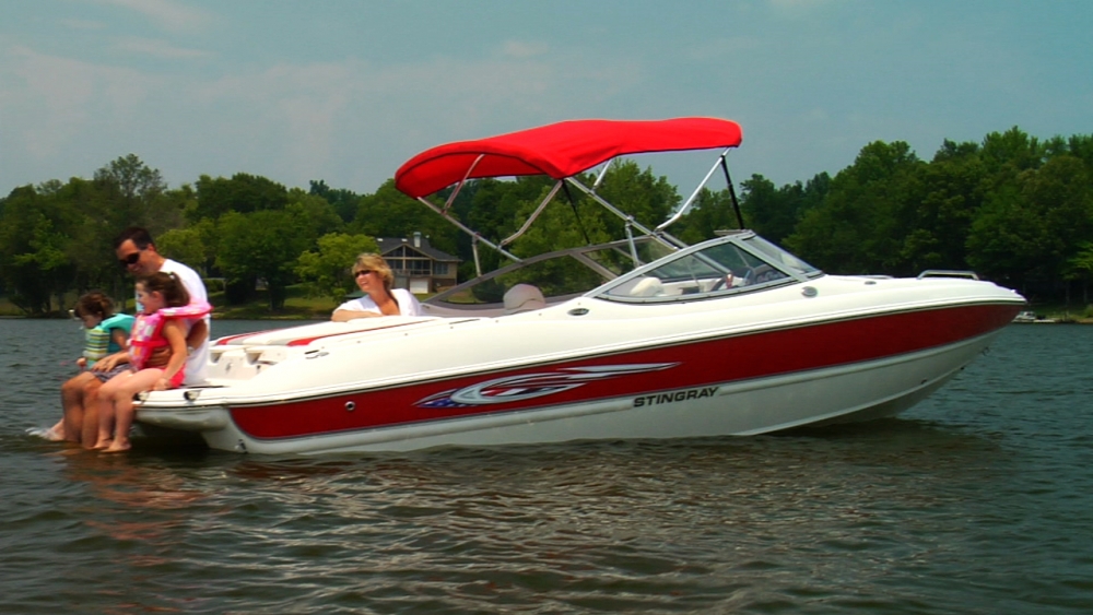 3 Stangen Bimini "Carver" Höhe 76cm Breite 185-198cm Farbe ocean