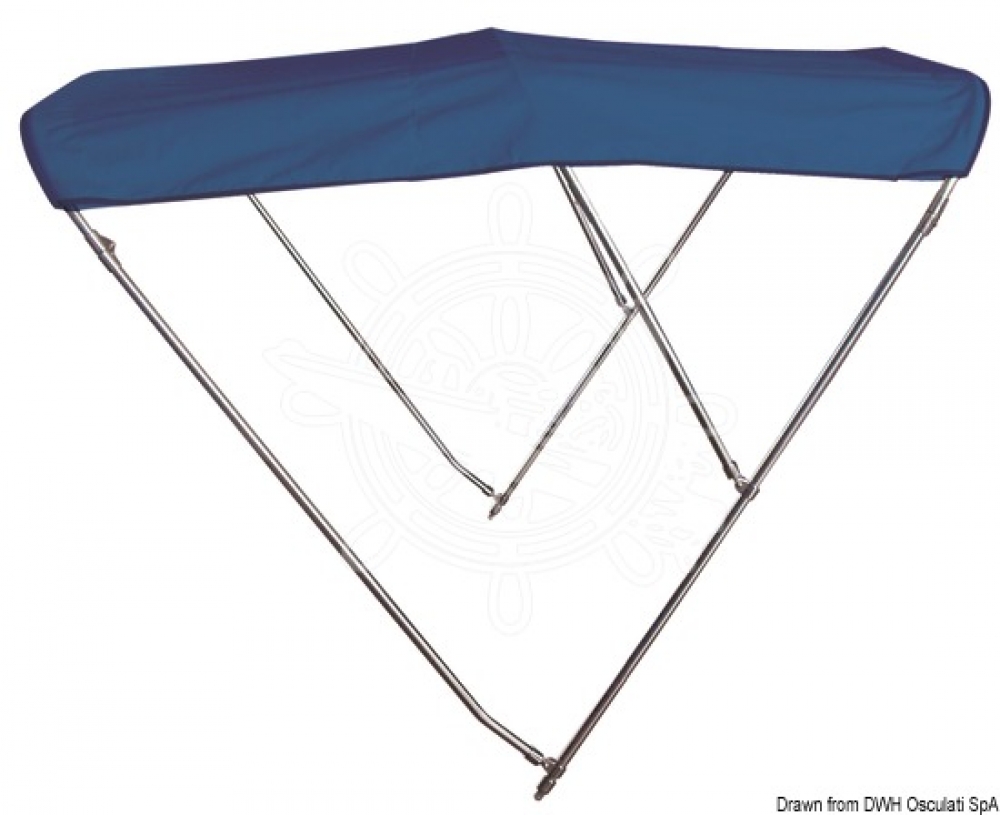 Edelstahl Bimini Top Osculati 215-225cm Breite